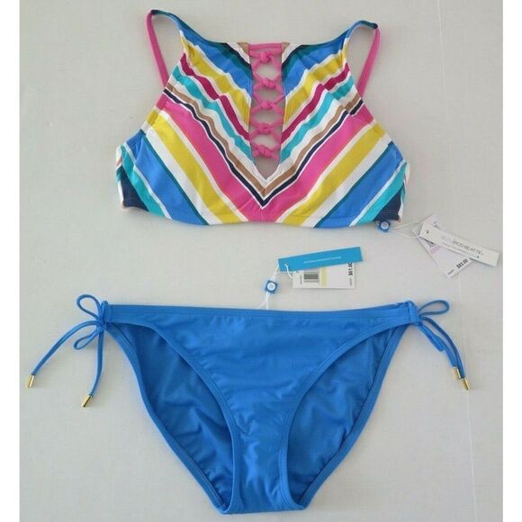 Bleu Rod Beattie RBCB20114 Women's Sz 6 Top, Sz 4/6 Bottom Multicolor Bikini Set - Picture 9 of 12